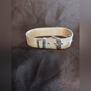 9 Inch Long Silver Tone Buckle Bracelet